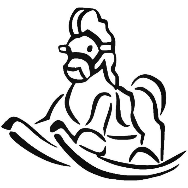 Rocking Horse Stickers – Nursery Toy Decals (2-Pack)