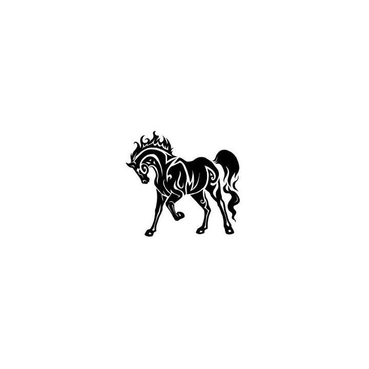 Tribal Flame Horse Stickers – Stallion Decals (2-Pack)