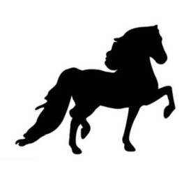 Horse Silhouette Stickers – Prancing Equestrian Decals (2-Pack)