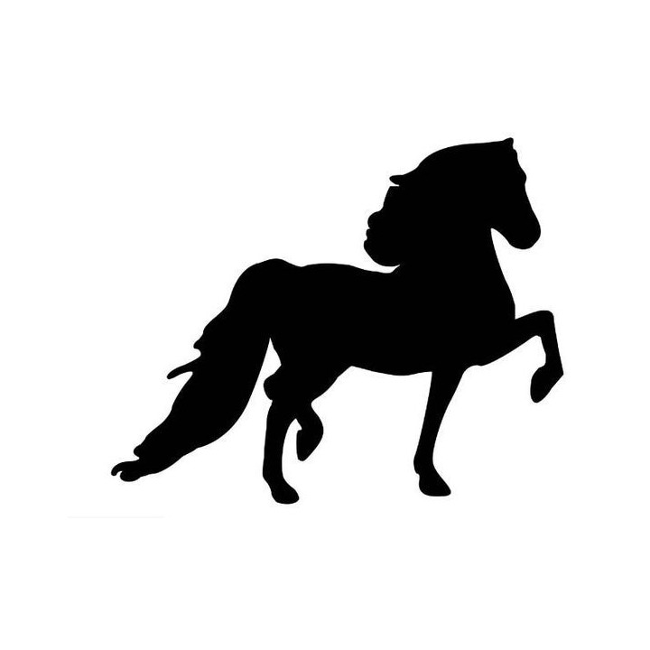Horse Silhouette Stickers – Prancing Equestrian Decals (2-Pack)