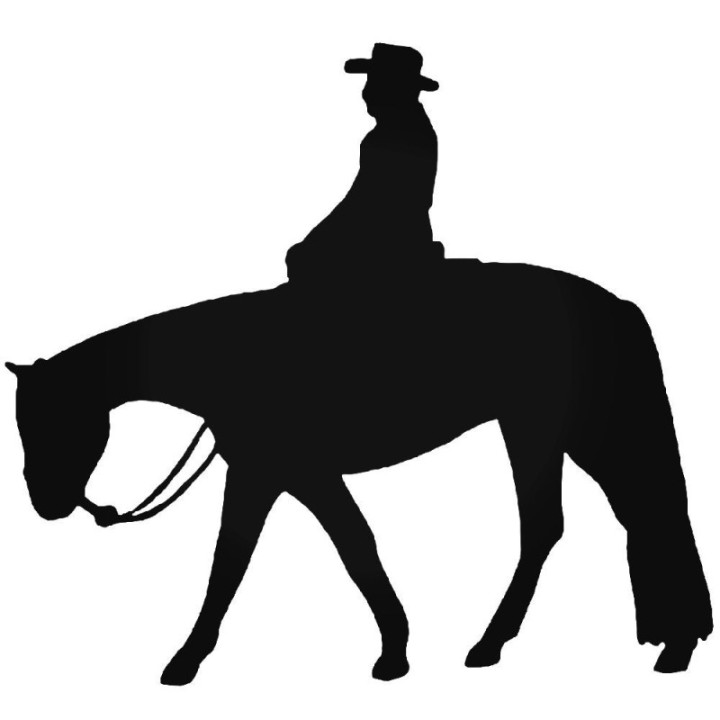 Western Horse & Rider Stickers – Cowboy Silhouette (2-Pack)