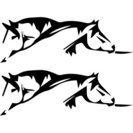 Running Horse Stickers – Mustang Spirit Decals (2-Pack)