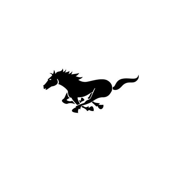 Running Horse Stickers – Galloping Silhouette Decals (2-Pack)