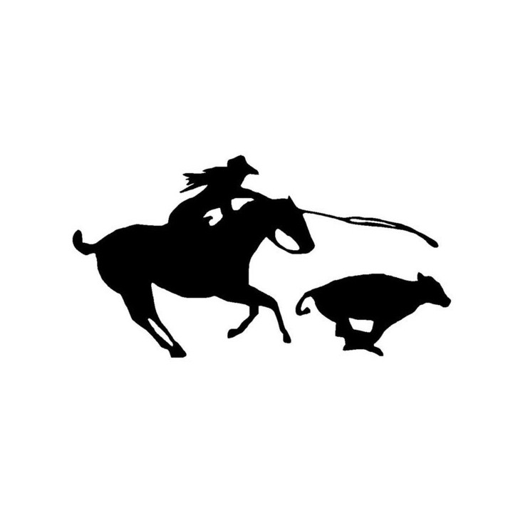 Cowboy Roping Stickers – Rodeo Western Horse Decals (2-Pack)