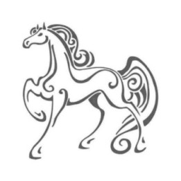 Horse Tribal Stickers – Mustang Portrait Decals (2-Pack)
