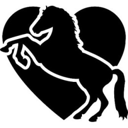 Horse Heart Stickers – Rearing Horse Decals (2-Pack)
