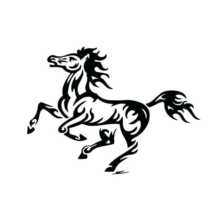 Tribal Horse Stickers – Rearing Wild Horse Decals (2-Pack)