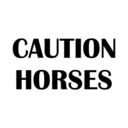 Caution Horses Stickers – Trailer Warning Decals (2-Pack)