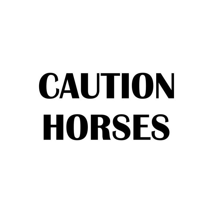 Caution Horses Stickers – Trailer Warning Decals (2-Pack)