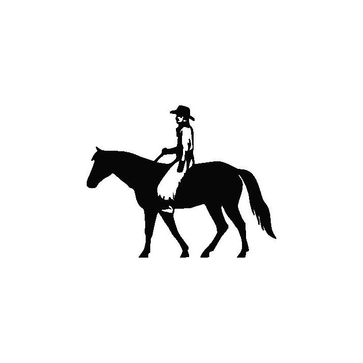 Western Horse Rider Stickers – Cowboy Equestrian Decals (2-Pack)