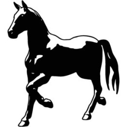 Horse Stickers – Trotting Silhouette Decals (2-Pack)