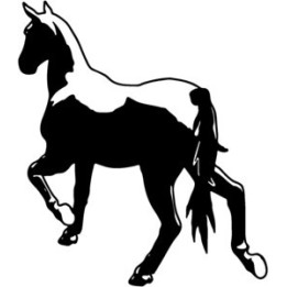 Horse Stickers – Trotting Pinto Horse Decals (2-Pack)