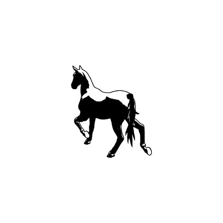 Horse Stickers – Trotting Pinto Horse Decals (2-Pack)