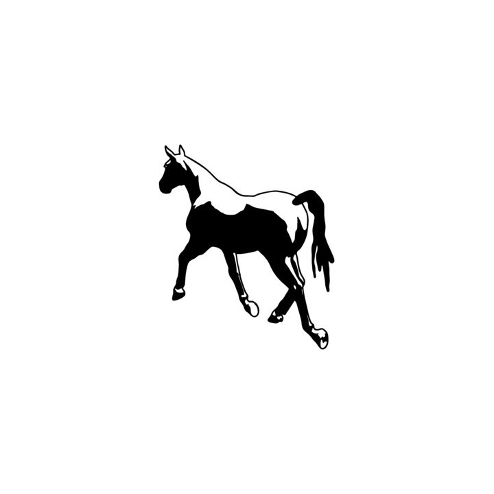 Horse Stickers – Trotting Pinto Equestrian Decals (2-Pack)