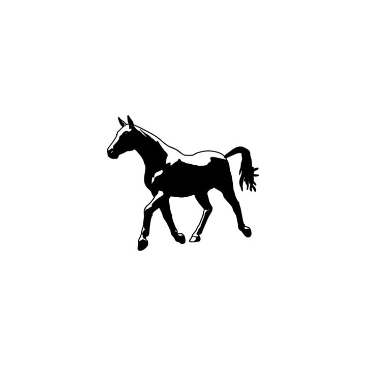 Horse Stickers – Trotting Silhouette Equestrian Decals (2-Pack)