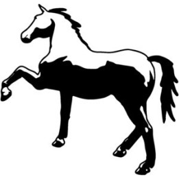 Horse Stickers – Prancing Silhouette Equestrian Decals (2-Pack)