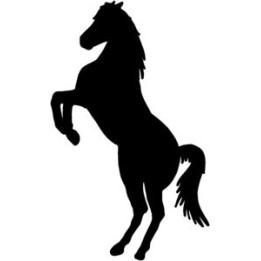Rearing Horse Stickers – Equestrian Silhouette Decals (2-Pack)