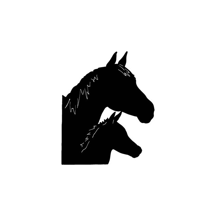 Horse & Foal Silhouette Stickers – Equestrian Decals (2-Pack)