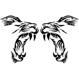 Lion V20 Stickers – Wildlife Silhouette Vinyl Decals (2-Pack)