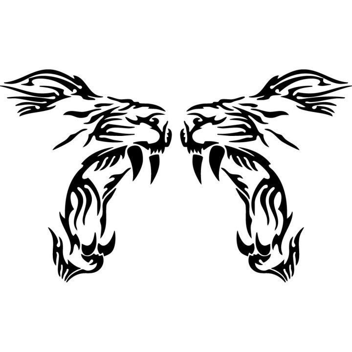 Lion V20 Stickers – Wildlife Silhouette Vinyl Decals (2-Pack)