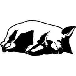 Pig Stickers – Farm Animal Silhouette Decals (2-Pack)