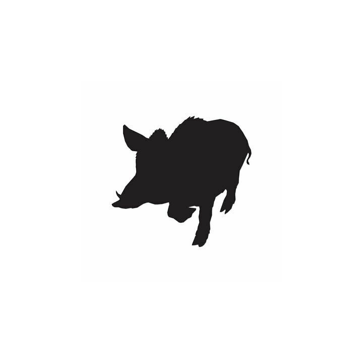 Pig Silhouette Stickers – Piglet Farm Animal Decals (2-Pack)