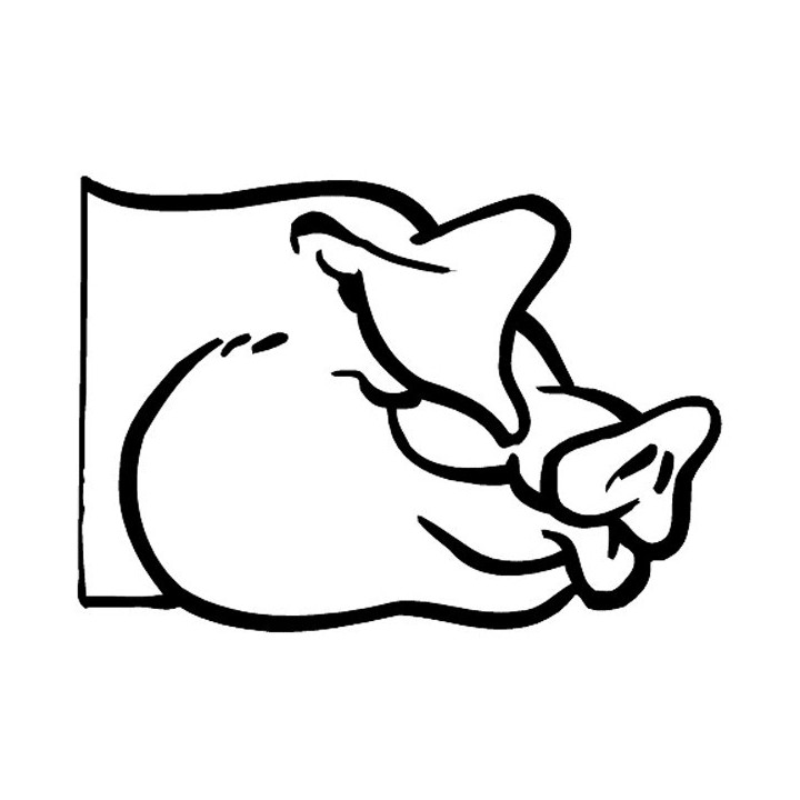 Pig Stickers – Sleeping Farm Pig Decals (2-Pack)