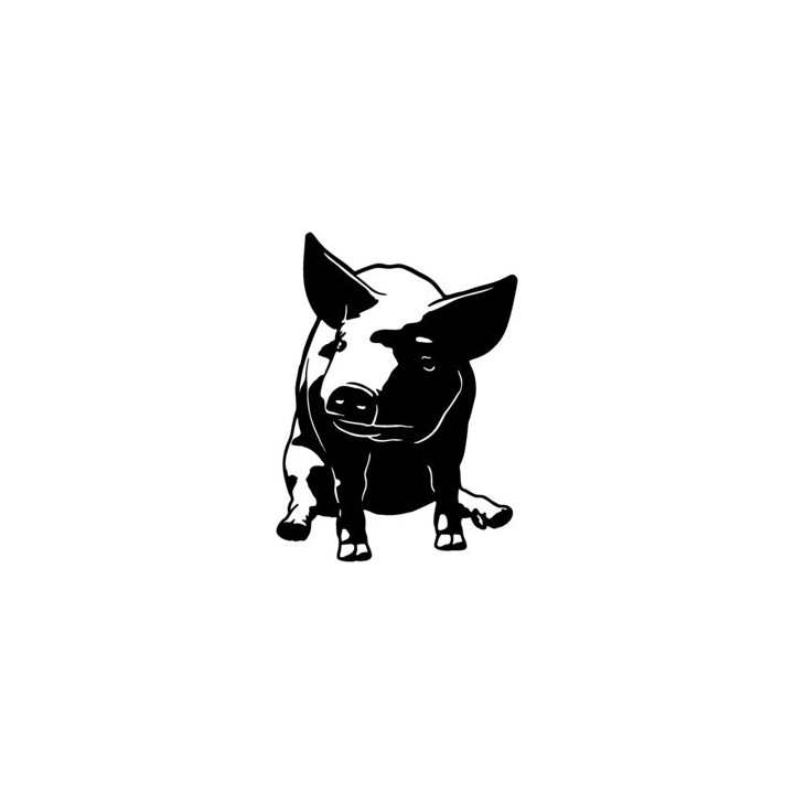 Pig Stickers – Farm Pig Silhouette Decals (2-Pack)