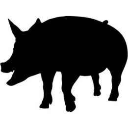 Pig Stickers – Farm Animal Silhouette Decals (2-Pack)