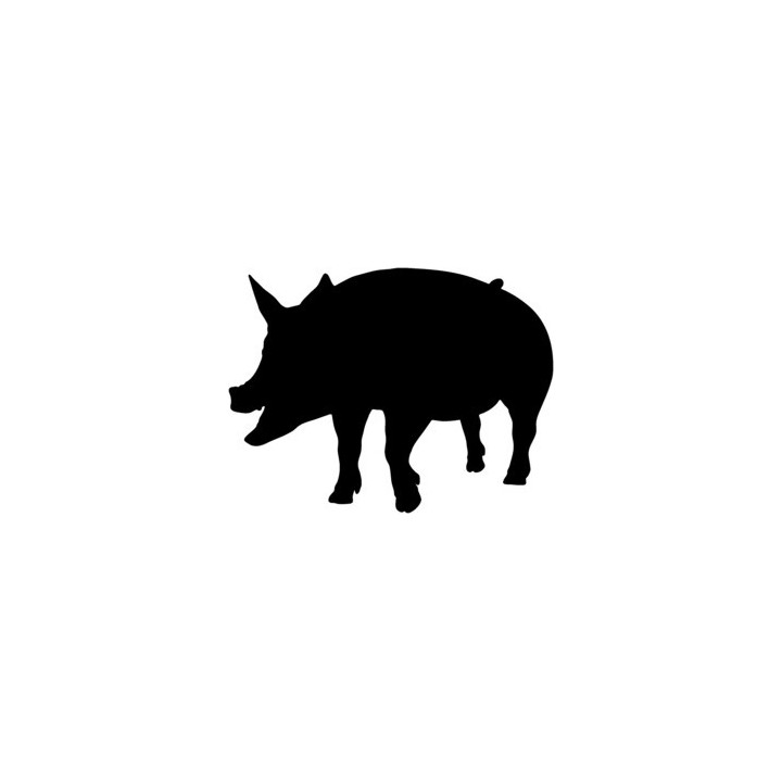 Pig Stickers – Farm Animal Silhouette Decals (2-Pack)