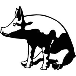 Pig Stickers – Farm Animal Silhouette Decals (2-Pack)