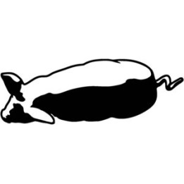 Pig Stickers – Farm Animal Silhouette Decals (2-Pack)