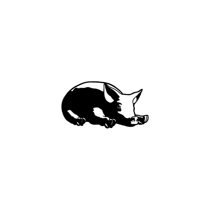Pig Stickers – Sleeping Pig Silhouette Decals (2-Pack)