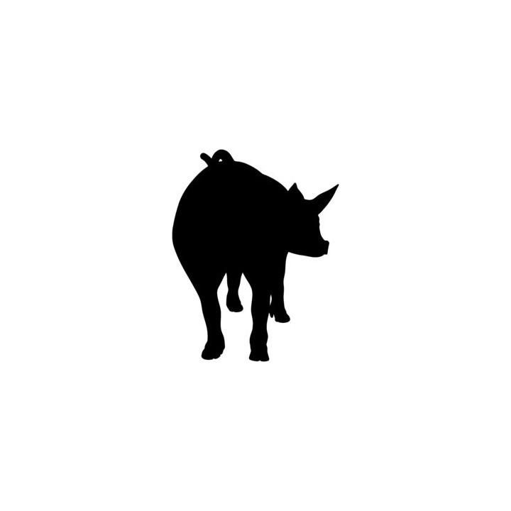 Pig Silhouette Stickers – Farm Animal Decals (2-Pack)