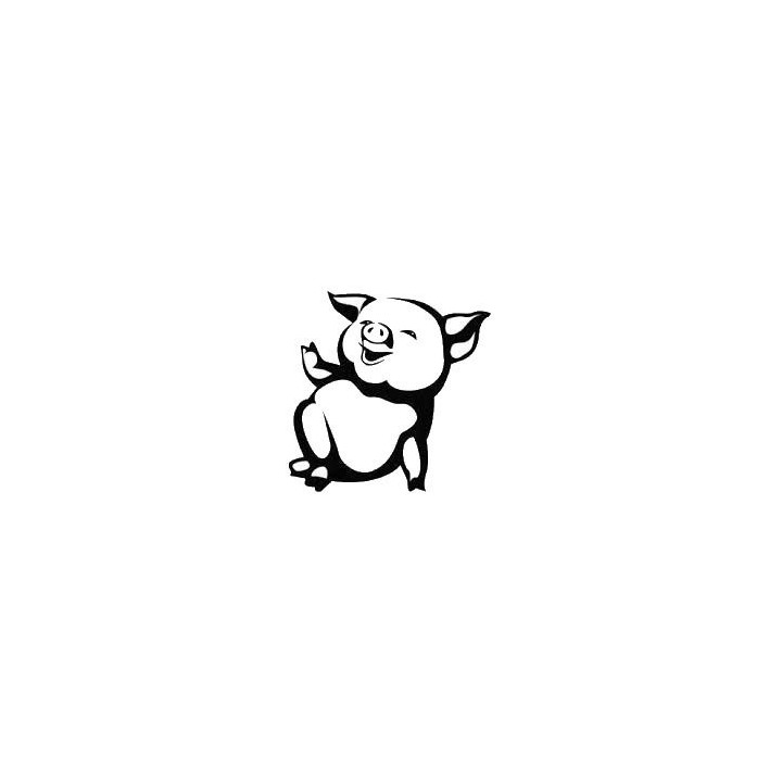 Happy Pig Stickers – Farm Animal Pig Decals (2-Pack)