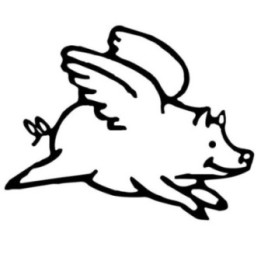 Flying Pig Stickers – When Pigs Fly Animal Decals (2-Pack)