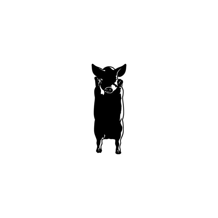 Pig Stickers – Standing Pig Silhouette Decals (2-Pack)