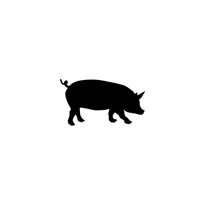 Pig Silhouette Stickers – Farm Animal Decals (2-Pack)