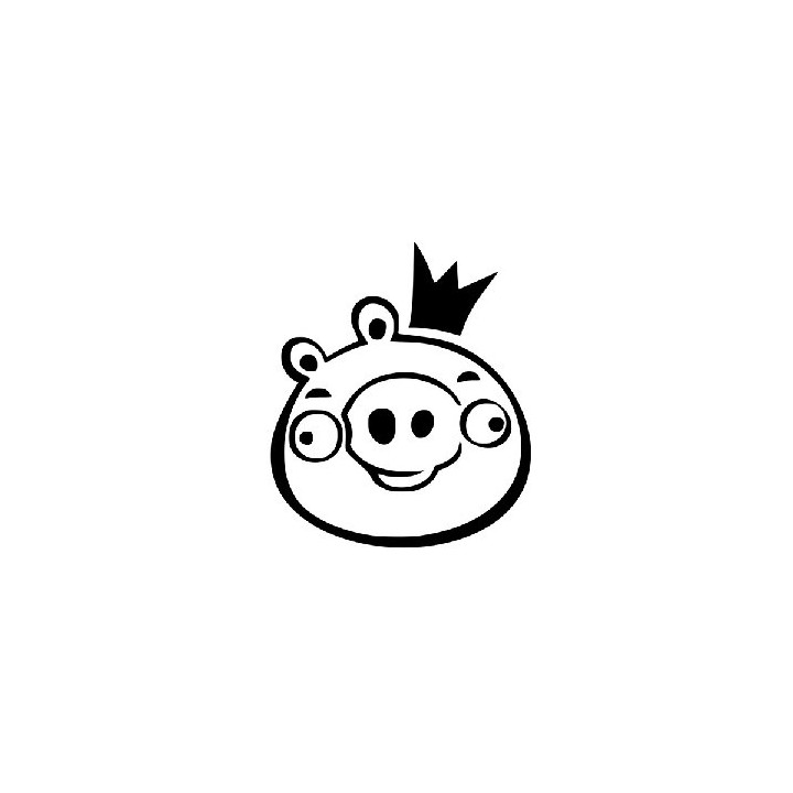 Angry Birds King Pig Stickers – Bad Piggies Decals (2-Pack)