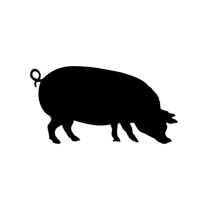 Pig Silhouette Stickers – Farm Hog Decals (2-Pack)