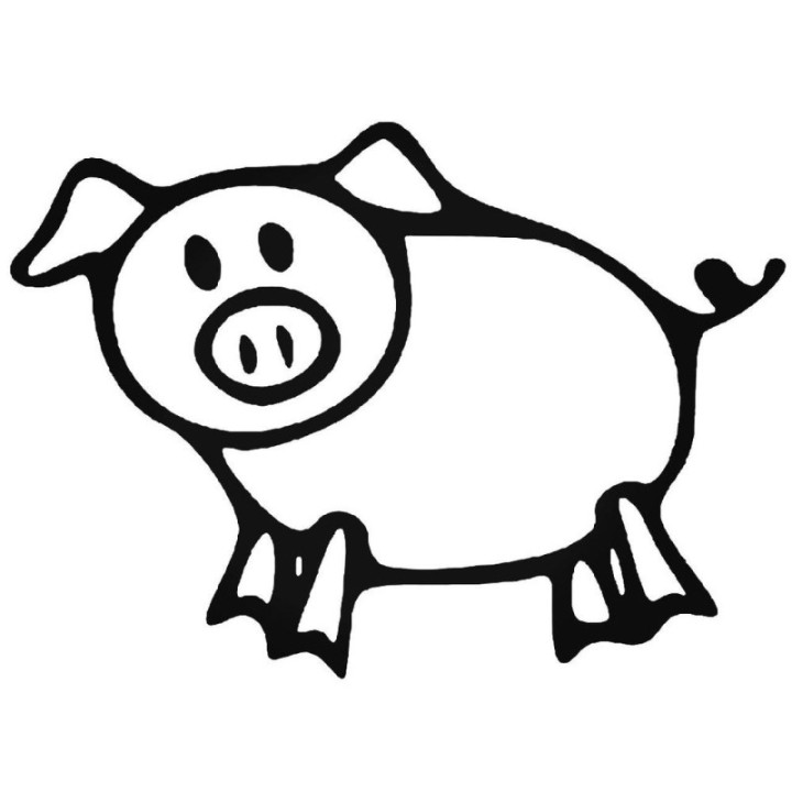 Cute Pig Stickers – Farm Animal Piglet Decals (2-Pack)