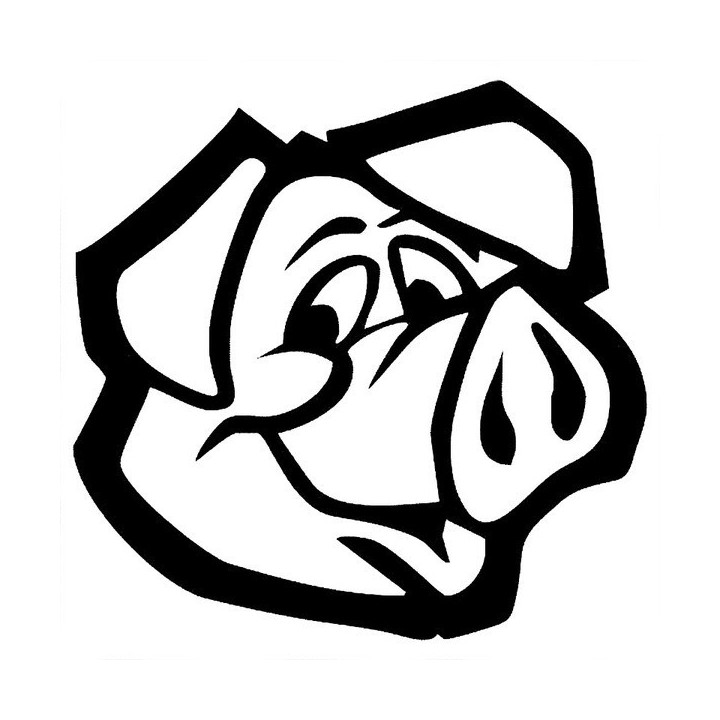 Pig Face Stickers – Farm Hog Vinyl Decals (2-Pack)