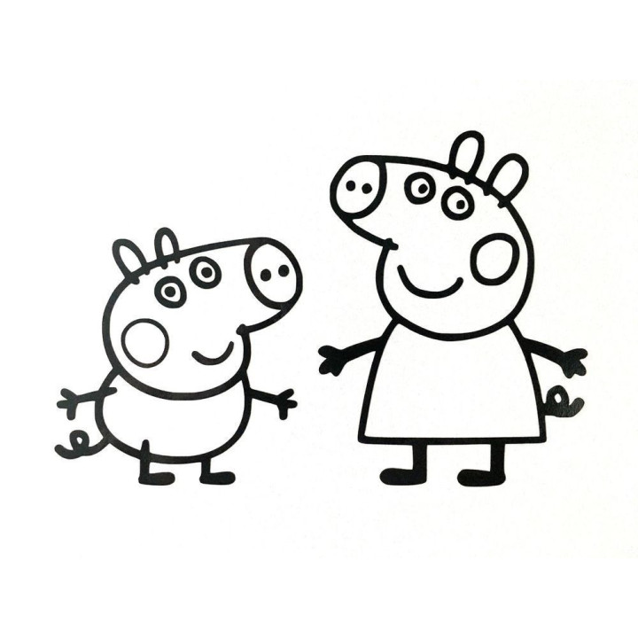 Peppa Pig & George Pig Stickers – Kids Decals (2-Pack)