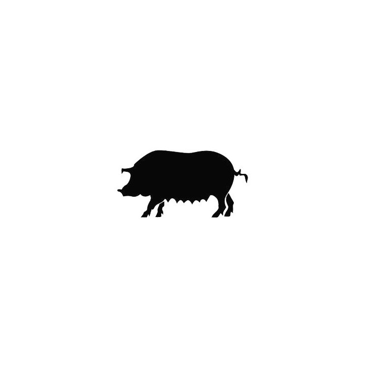 Pig Silhouette Stickers – Farm Animal Decals (2-Pack)