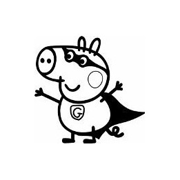 George Pig Superhero Stickers – Peppa Pig Decals (2-Pack)