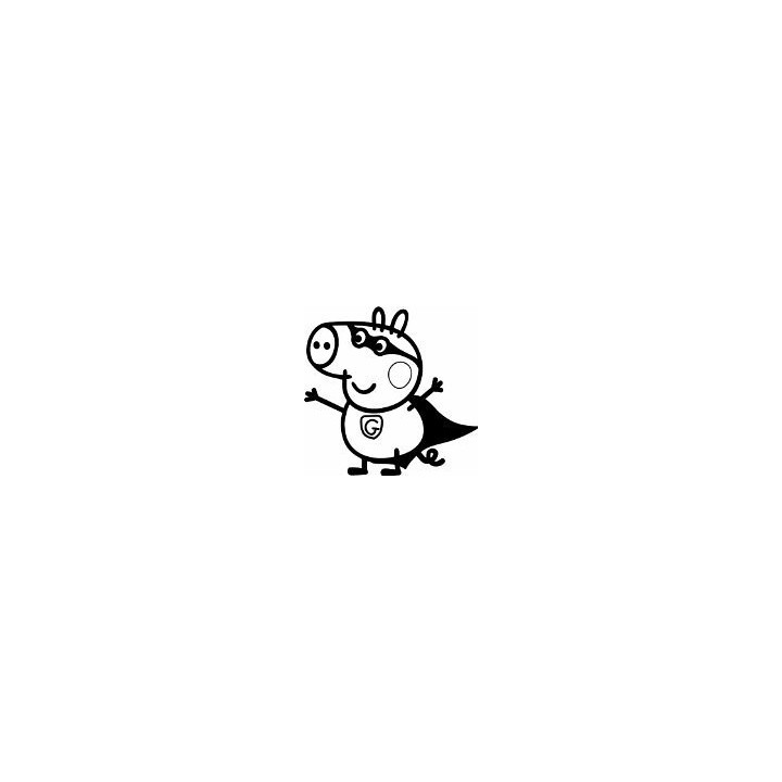 George Pig Superhero Stickers – Peppa Pig Decals (2-Pack)