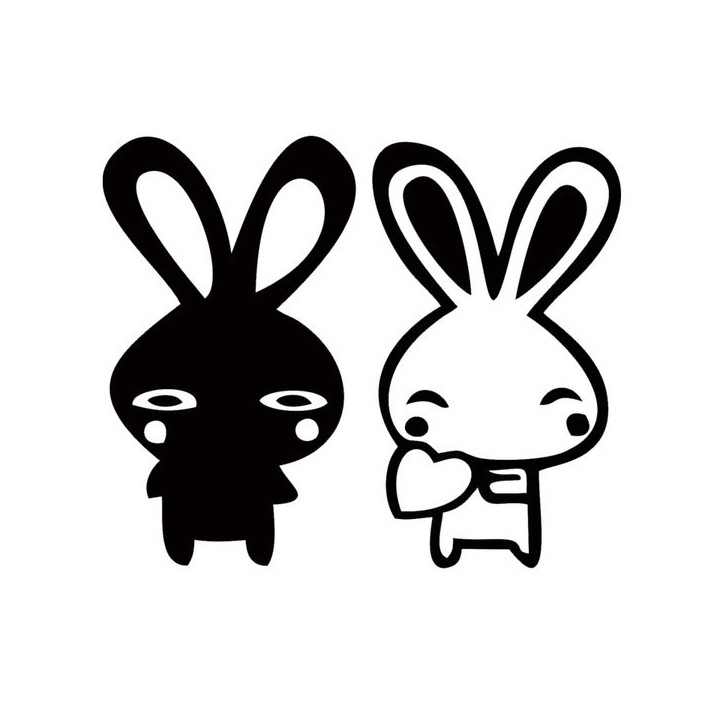 Rabbit Vinyl Decal Sticker V52 - DecalsHouse