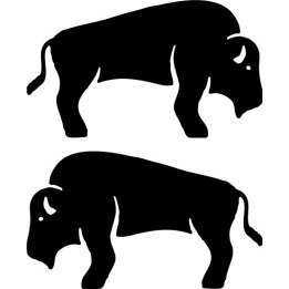 Buy Buffalo With Head Down Facing Right Decal Sticker Online