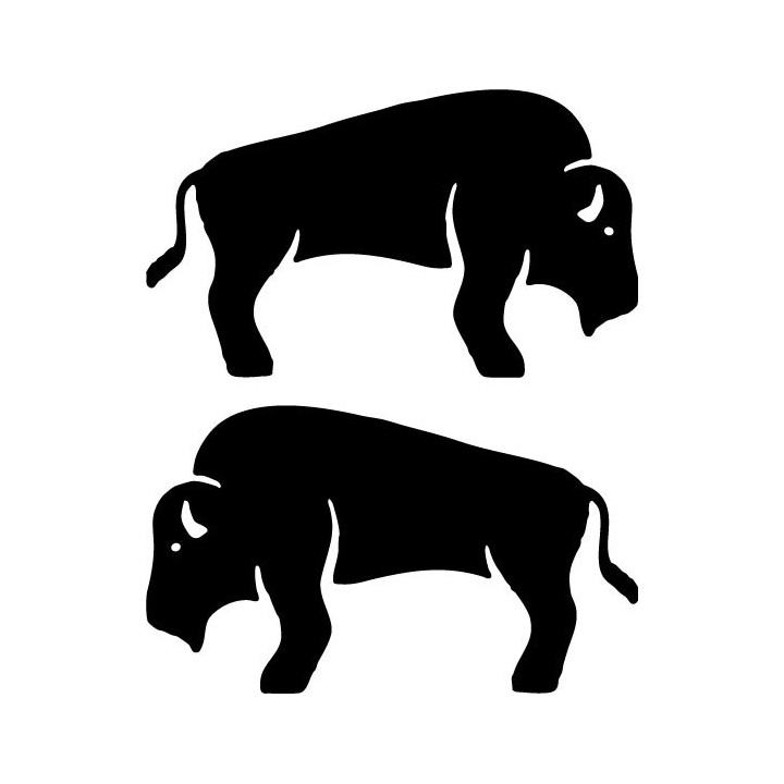 Buy Buffalo With Head Down Facing Right Decal Sticker Online