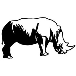 Rhino Vinyl Decal Sticker V2 - DecalsHouse